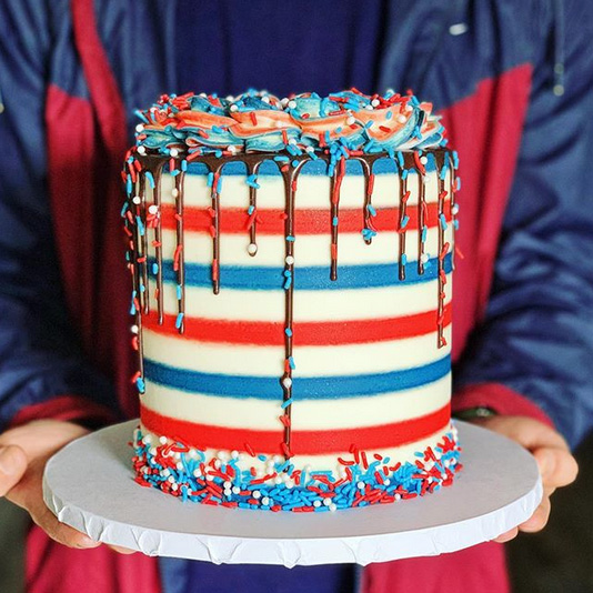Red White and Blue, Indipendence Day Cake - Boston 