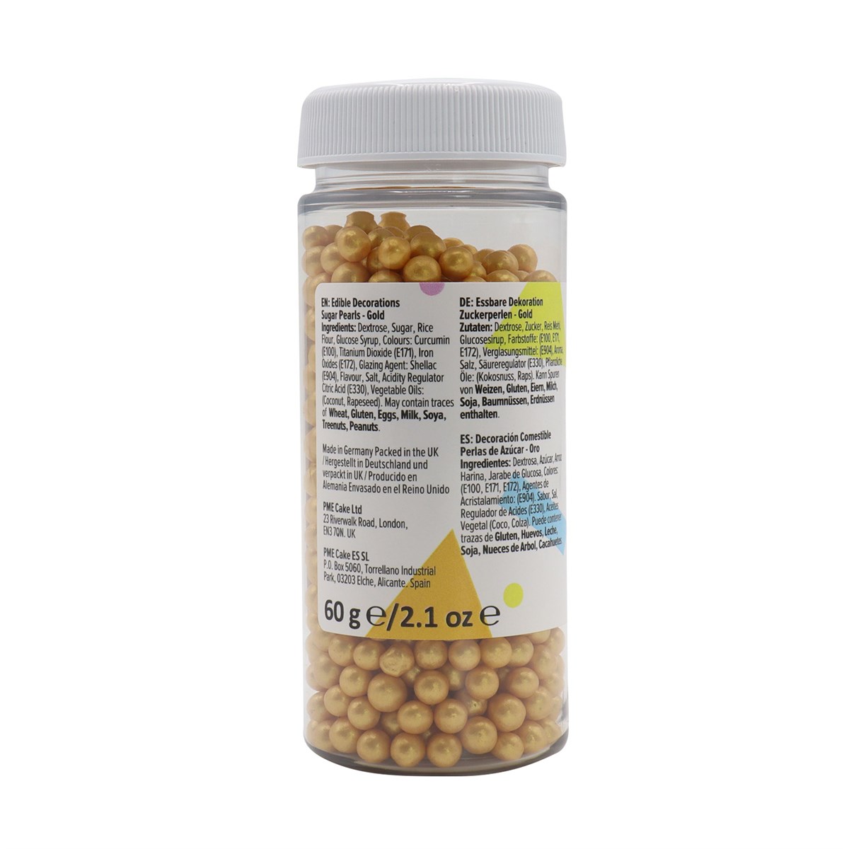 PME 4mm Gold Sugar Pearls in Sprinkles from Simplex Trading