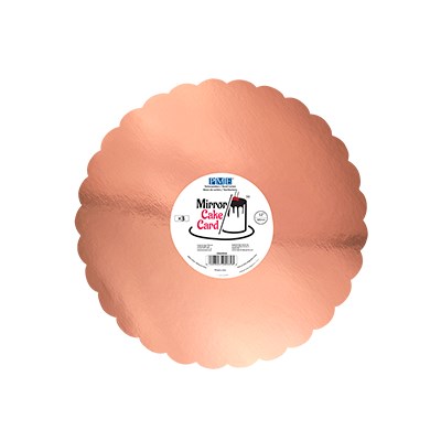 PME CMRR932 Mirror Cake Card Round Rose Gold 12-Pack of 3 