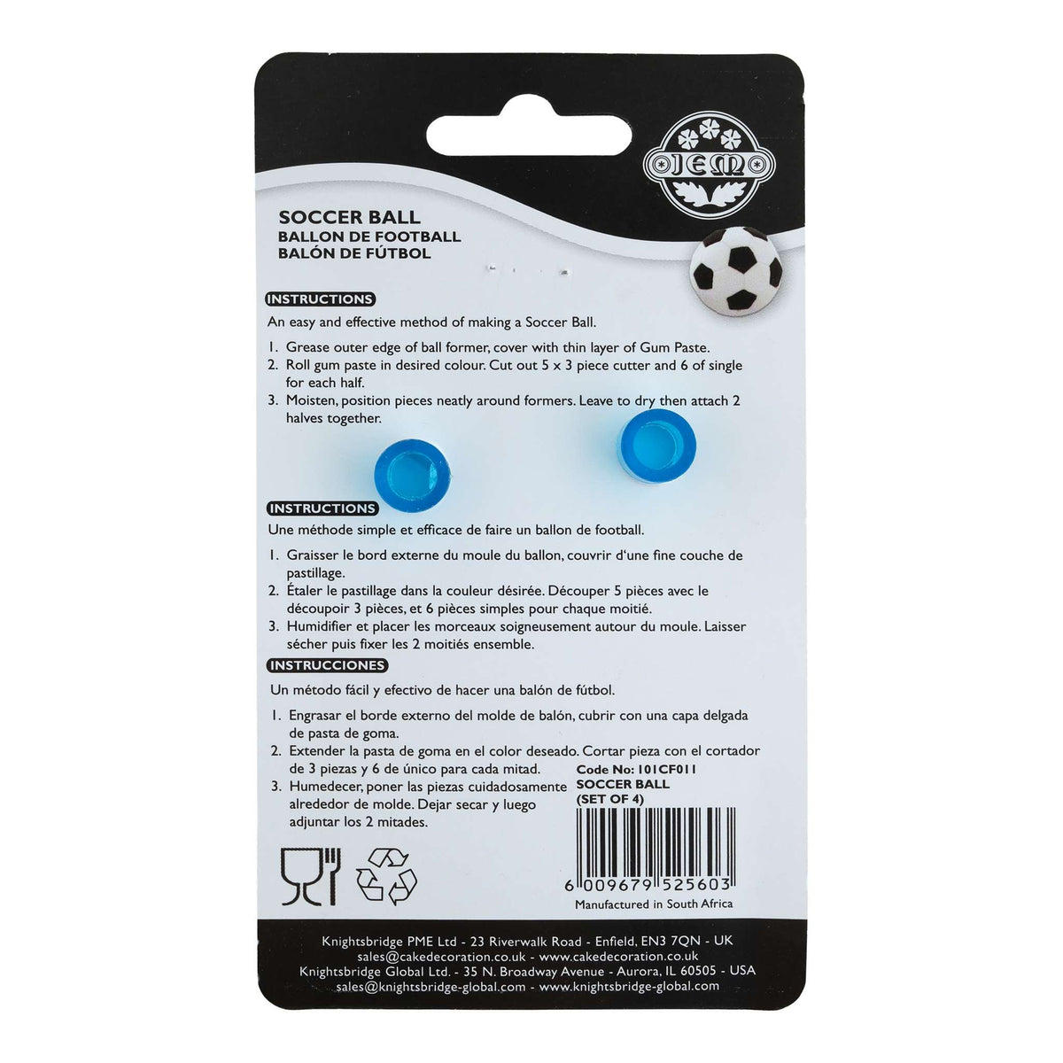 Soccer Ball Cutter Set Of 4