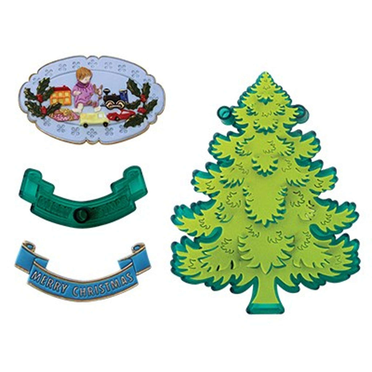 Découpoirs de Noël JEM - Ensemble de 5 arbres de Noël et accessoires
