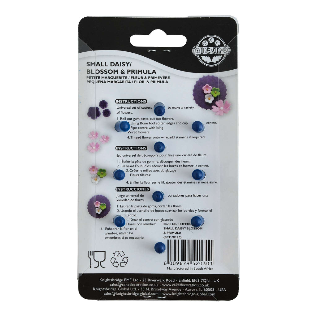 Small Daisy/Blossom & Primula Cutters (Set Of 10)