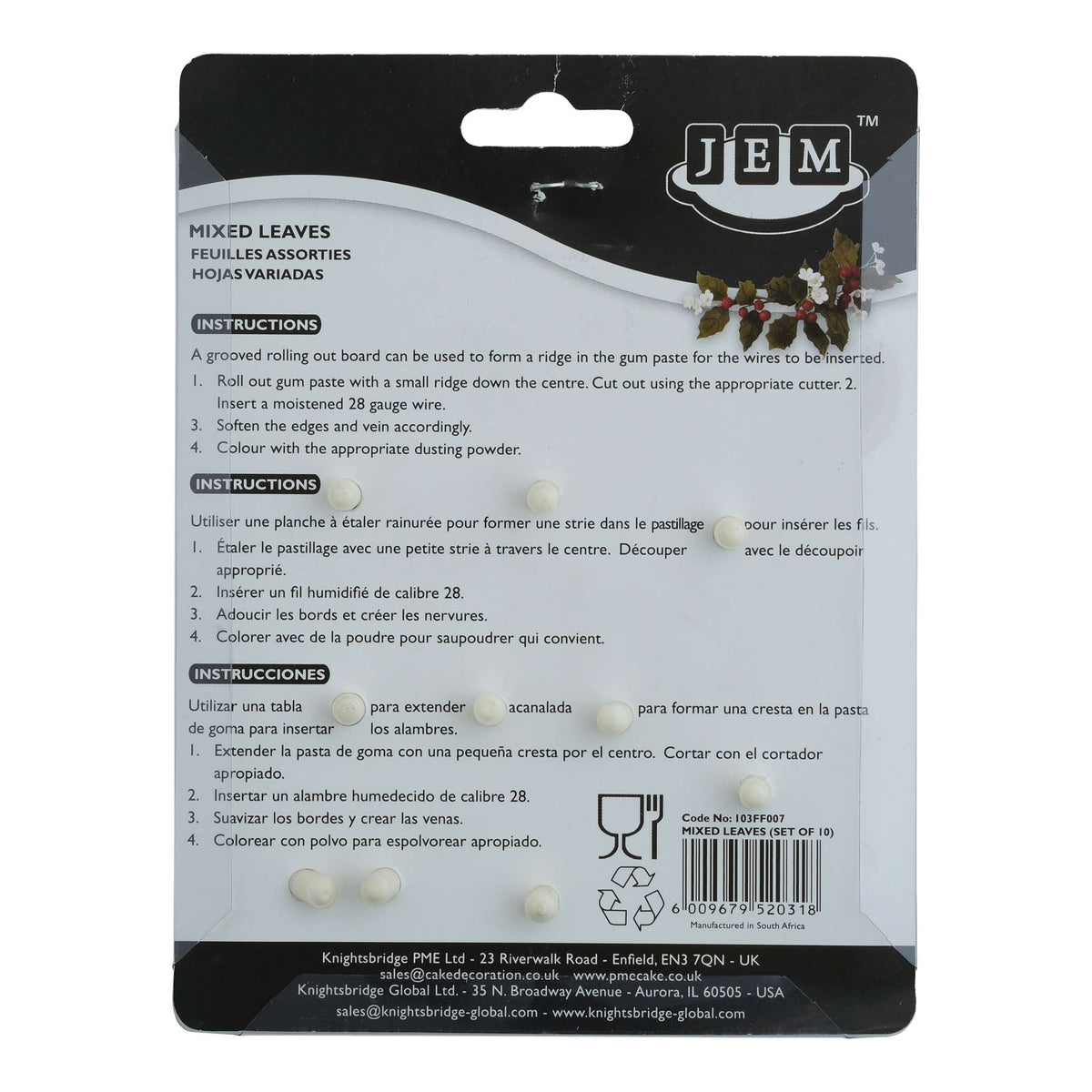 Mixed Leaves Cutters Set Of 10