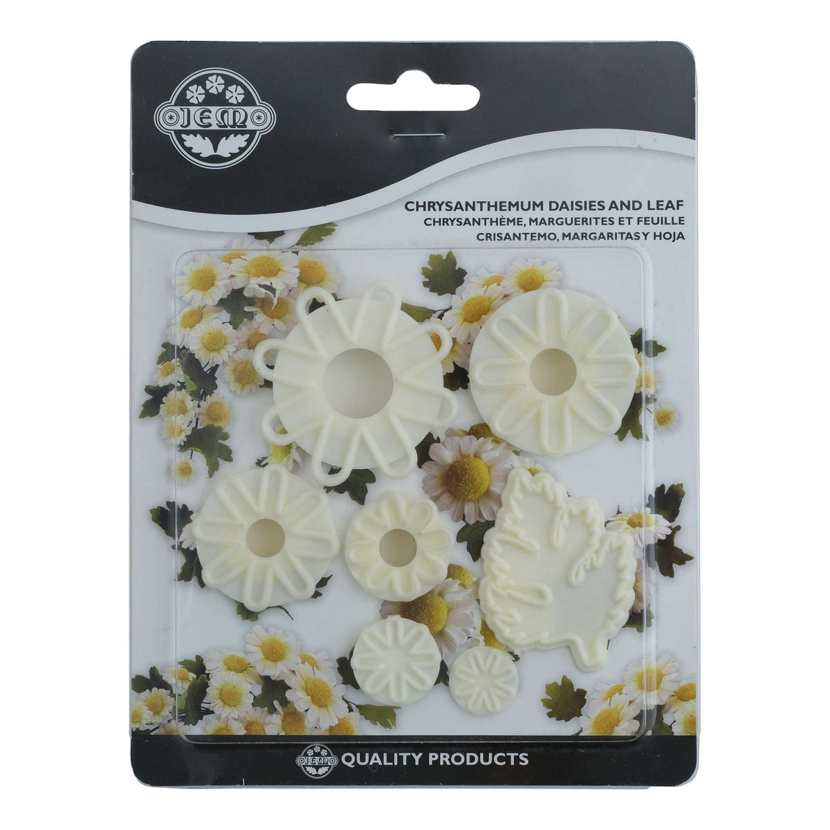 Chrysanthemum Daisies And Leaf Cutters Set Of 7