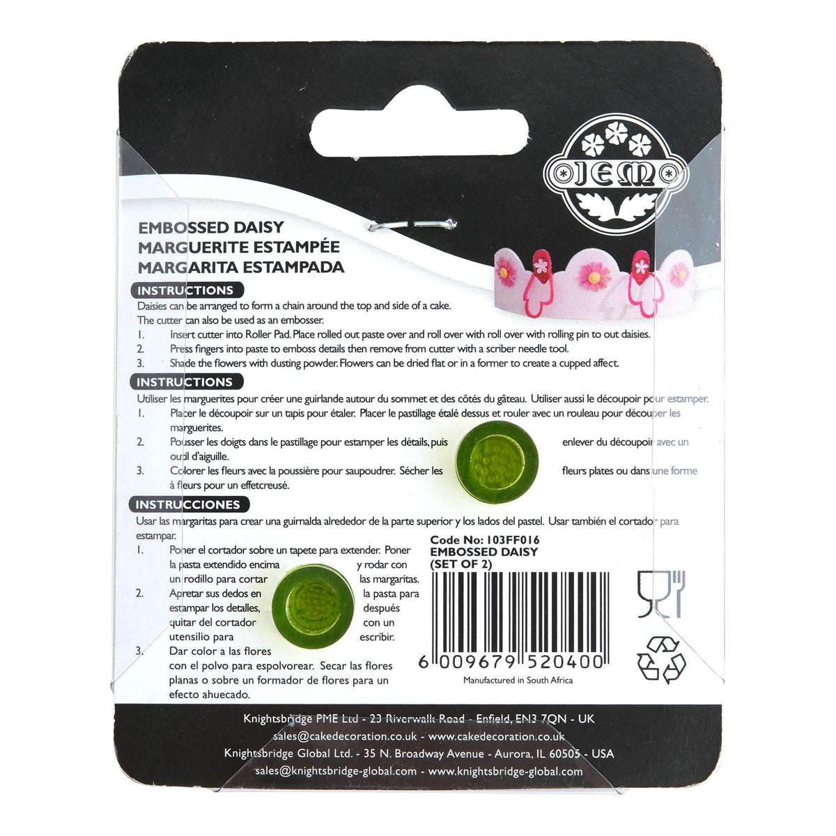 Embossed Daisy Cutters