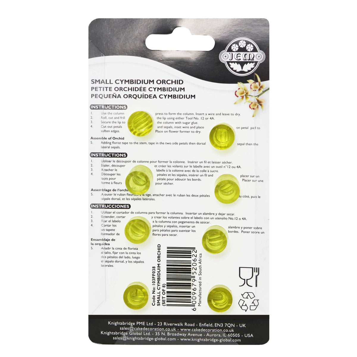 Small Cymbidium Orchid Cutter (Set Of 8)