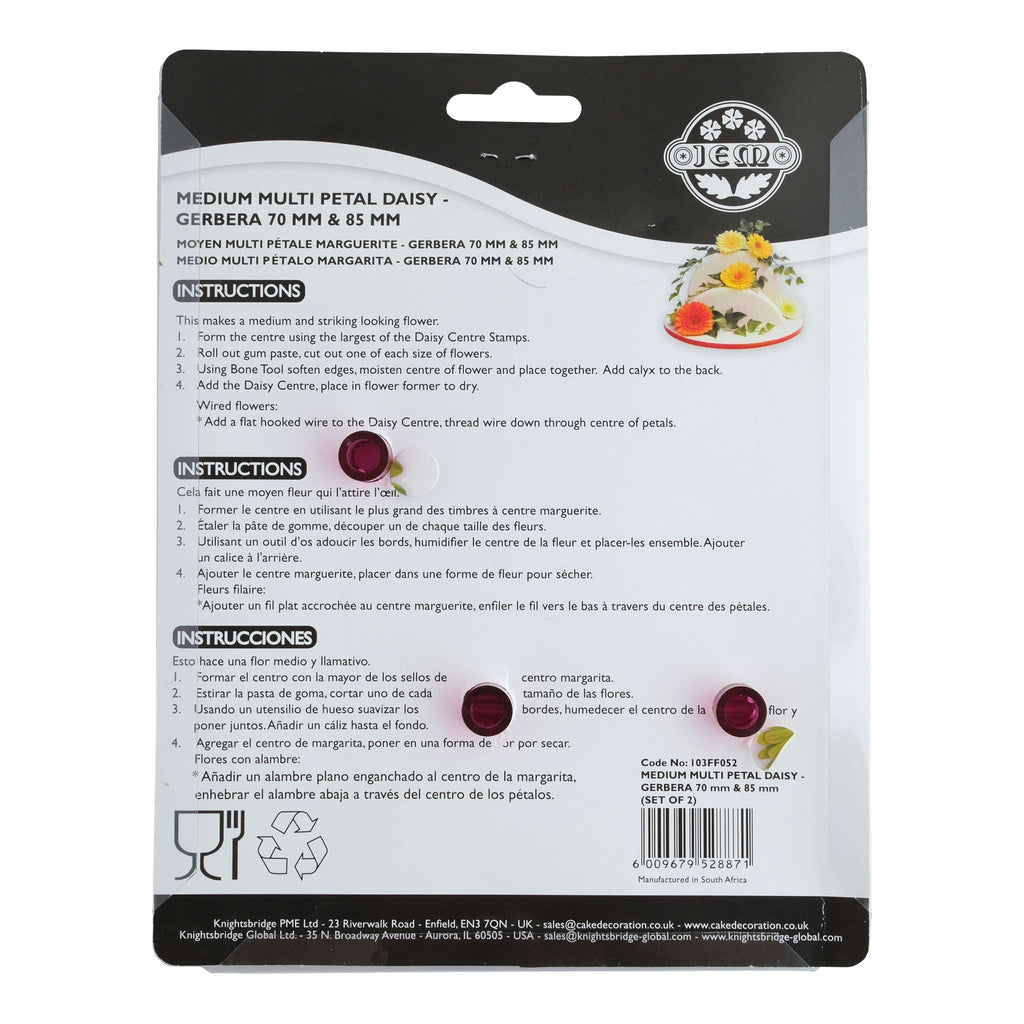 Medium Multi Petal Daisy Gerbera Cutter 70mm & 85mm