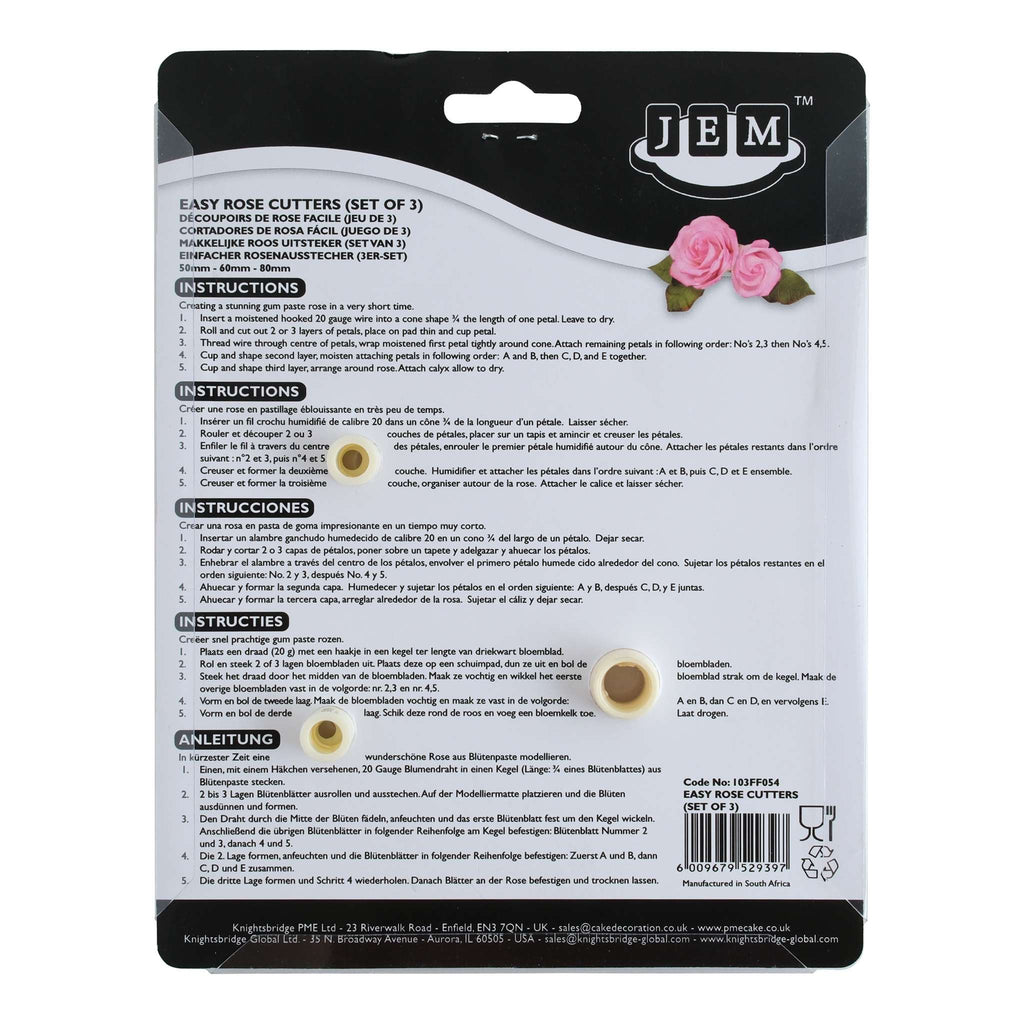 Easy Rose Cutters Set Of 3