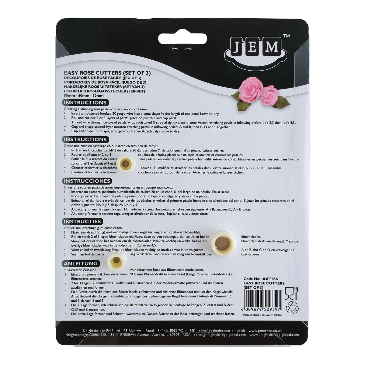 Easy Rose Cutters Set Of 3