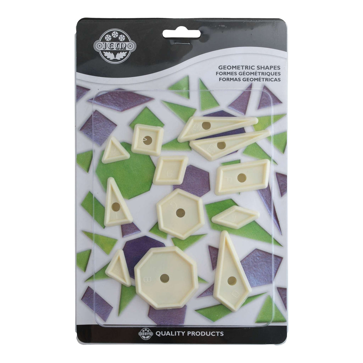 JEM Set de Cortadores de Formas Geométricas, 12 Piezas