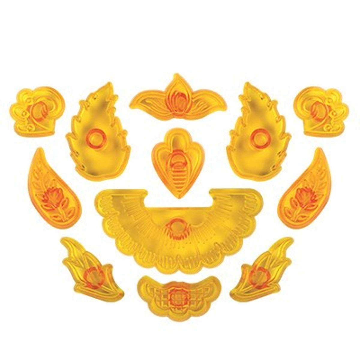 Découpoirs appliqué floral JEM - Style jacobéen, ensemble de 12
