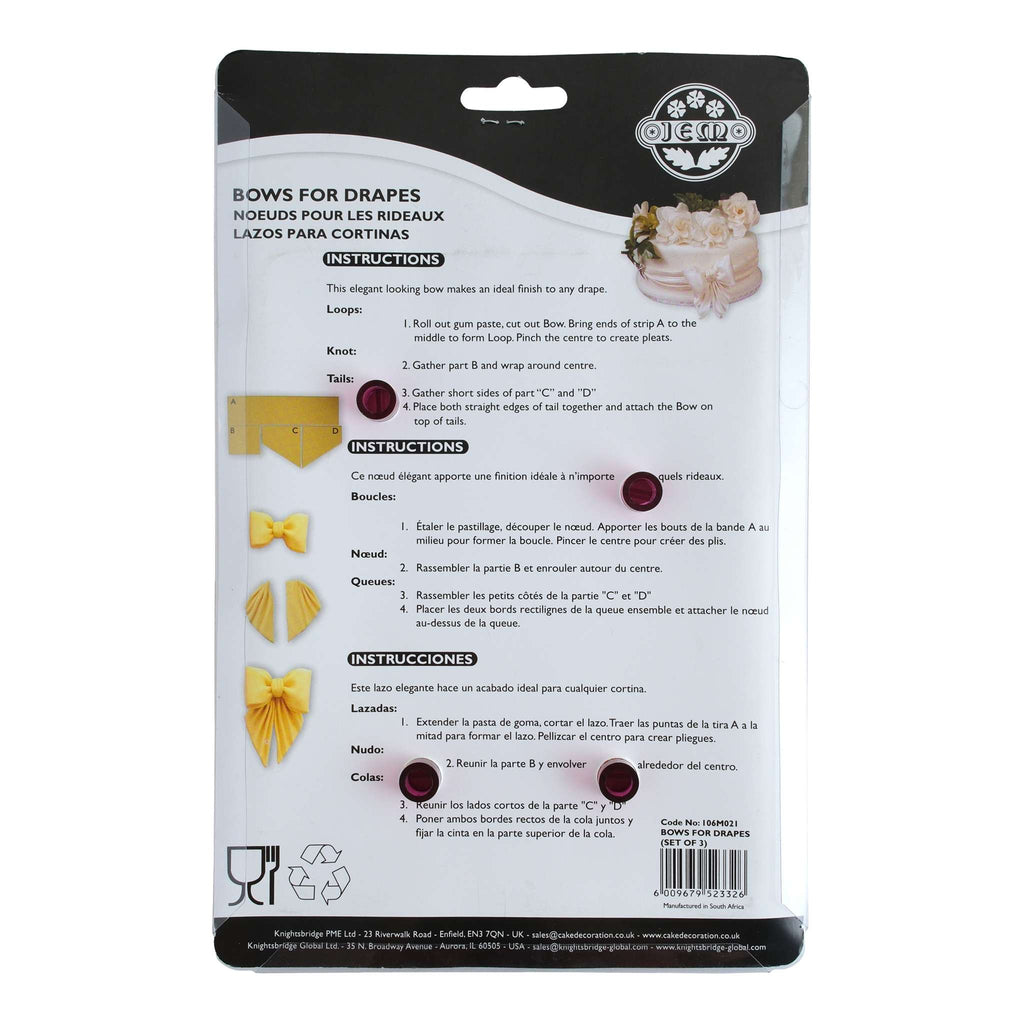 Bows For Drapes Cutters Set Of 3