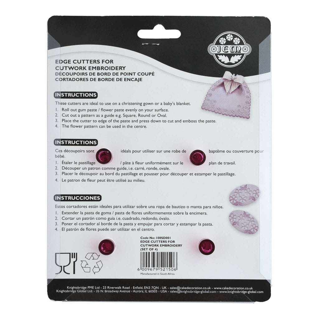 Edge Cutters For Cutwork Embroidery Set Of 4