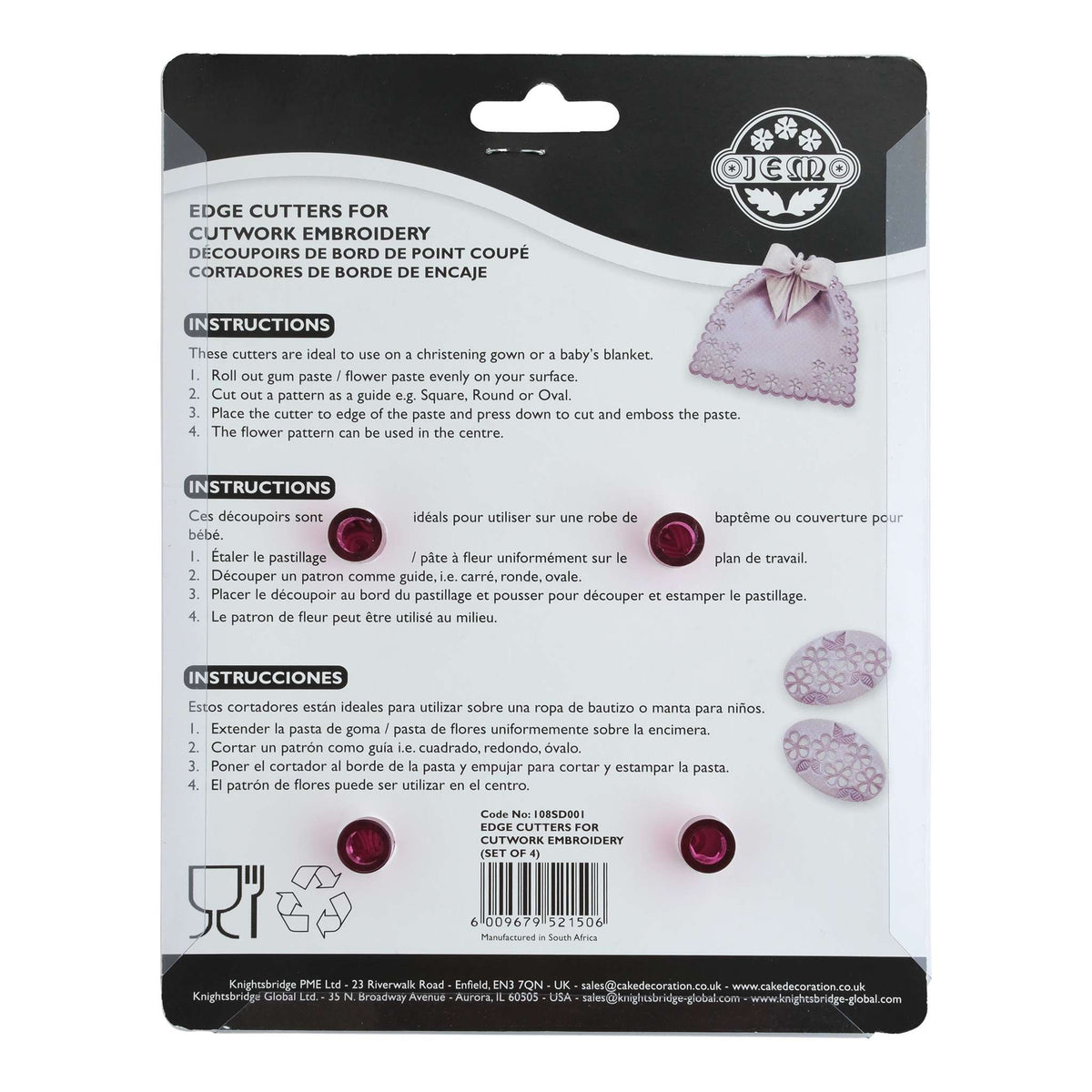 Edge Cutters For Cutwork Embroidery Set Of 4