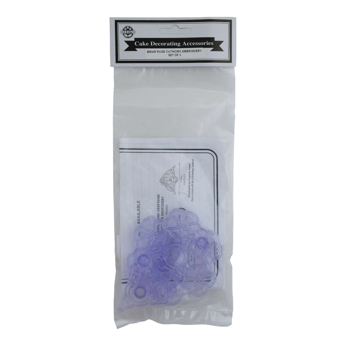 JEM Bordüren Ausstecher - Brombeerrose Cutwork Stickerei Set von 3