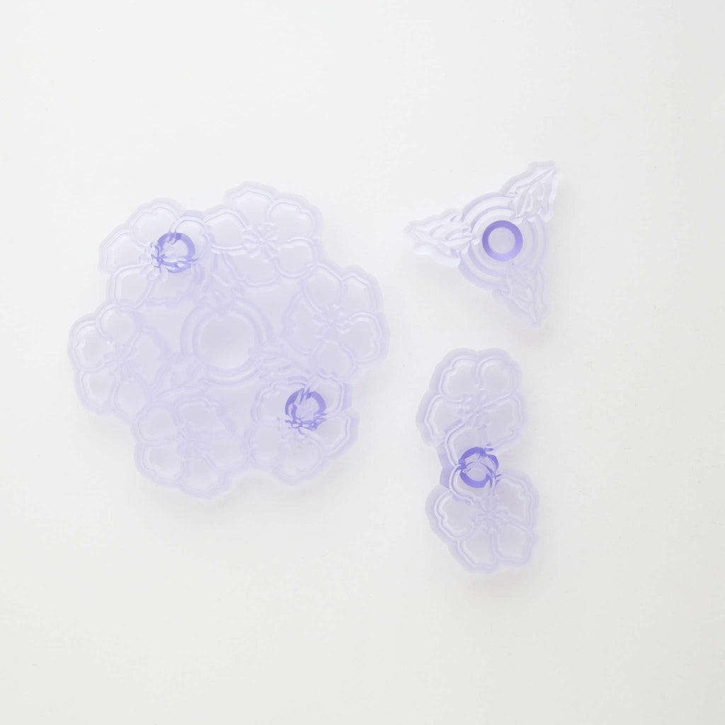 JEM Bordüren Ausstecher - Brombeerrose Cutwork Stickerei Set von 3