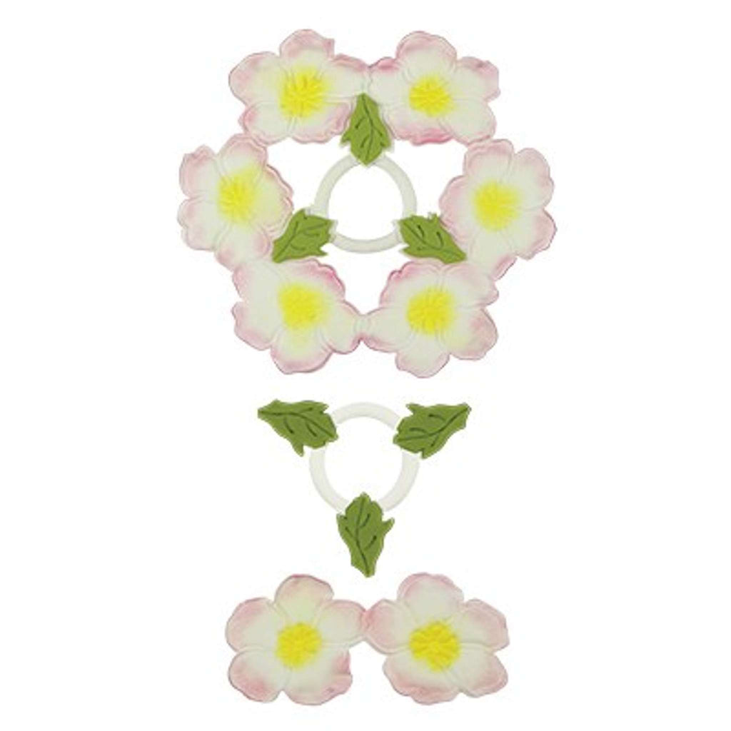 JEM Bordüren Ausstecher - Brombeerrose Cutwork Stickerei Set von 3