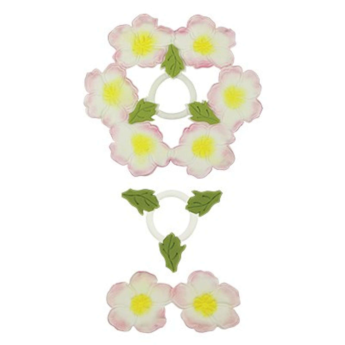 JEM Bordüren Ausstecher - Brombeerrose Cutwork Stickerei Set von 3