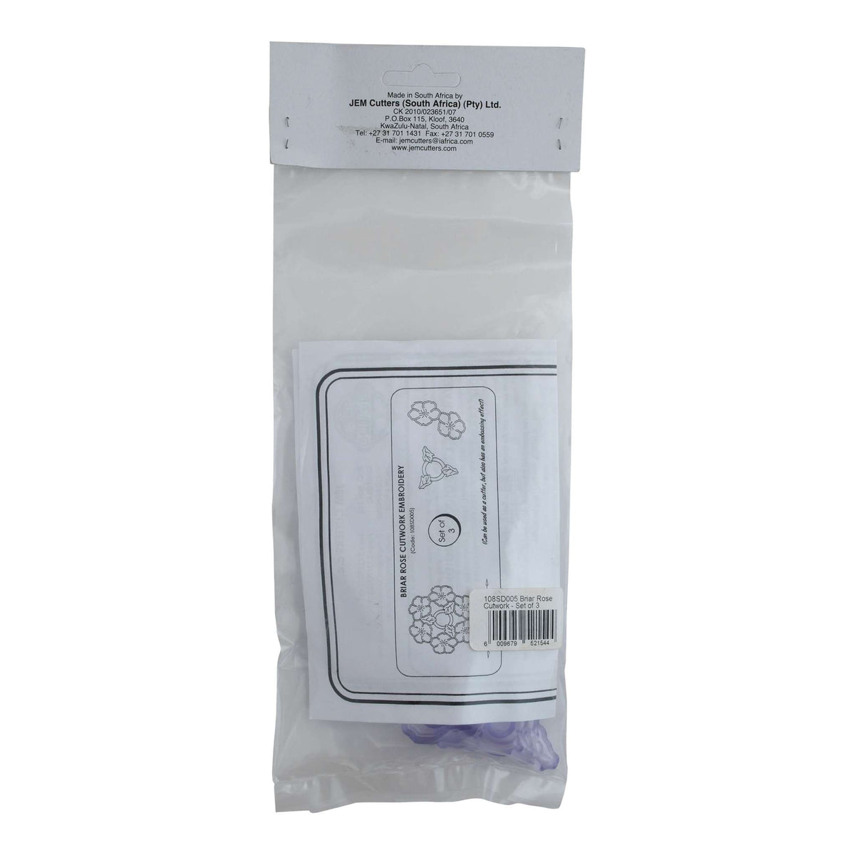 JEM Bordüren Ausstecher - Brombeerrose Cutwork Stickerei Set von 3