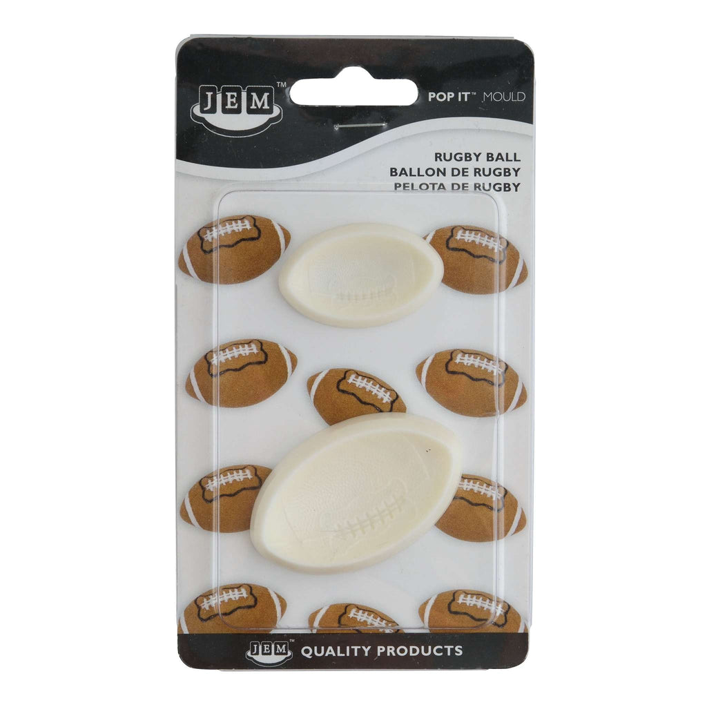 Rugby Ball Pop It Mould Set Of 2