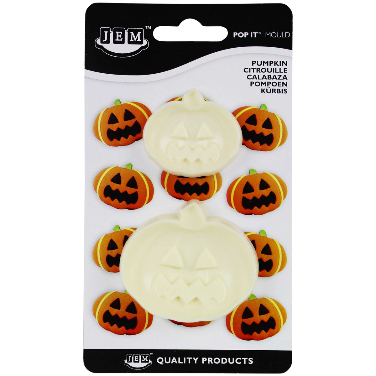 JEM Pop-it Form für Halloween Fondant-Dekoration - Kürbis