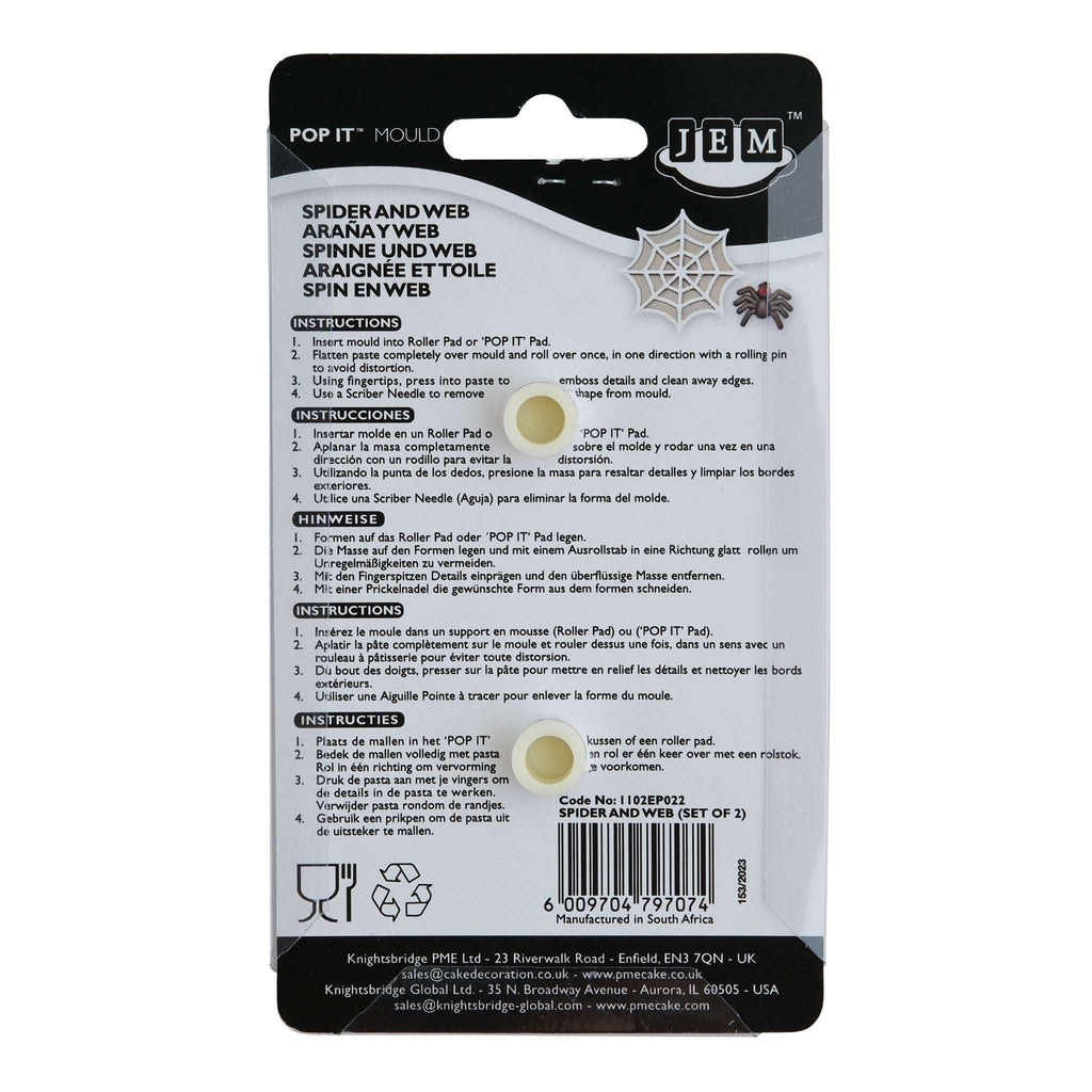 Spider And Web Pop It Mould Set Of 2