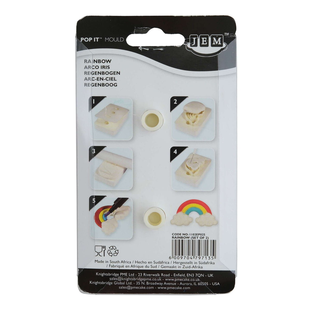 Rainbow Pop It Mould Set Of 2