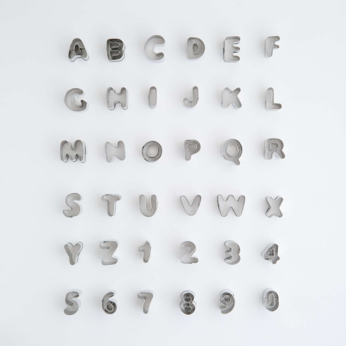 Metal Cutter Alphabet And Number Set Of 36