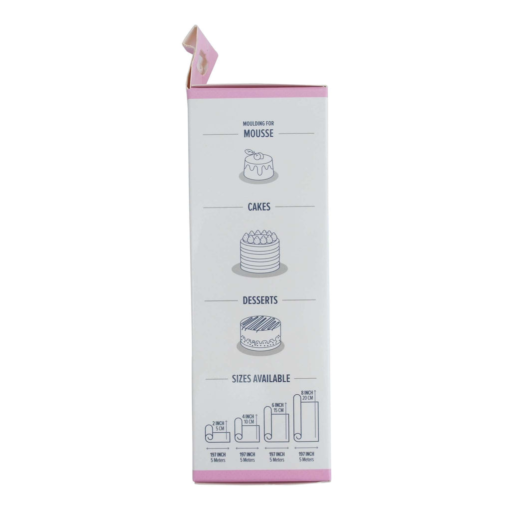 Kuchenfolie aus Acetatrolle 5m - 6 Zoll / 15cm