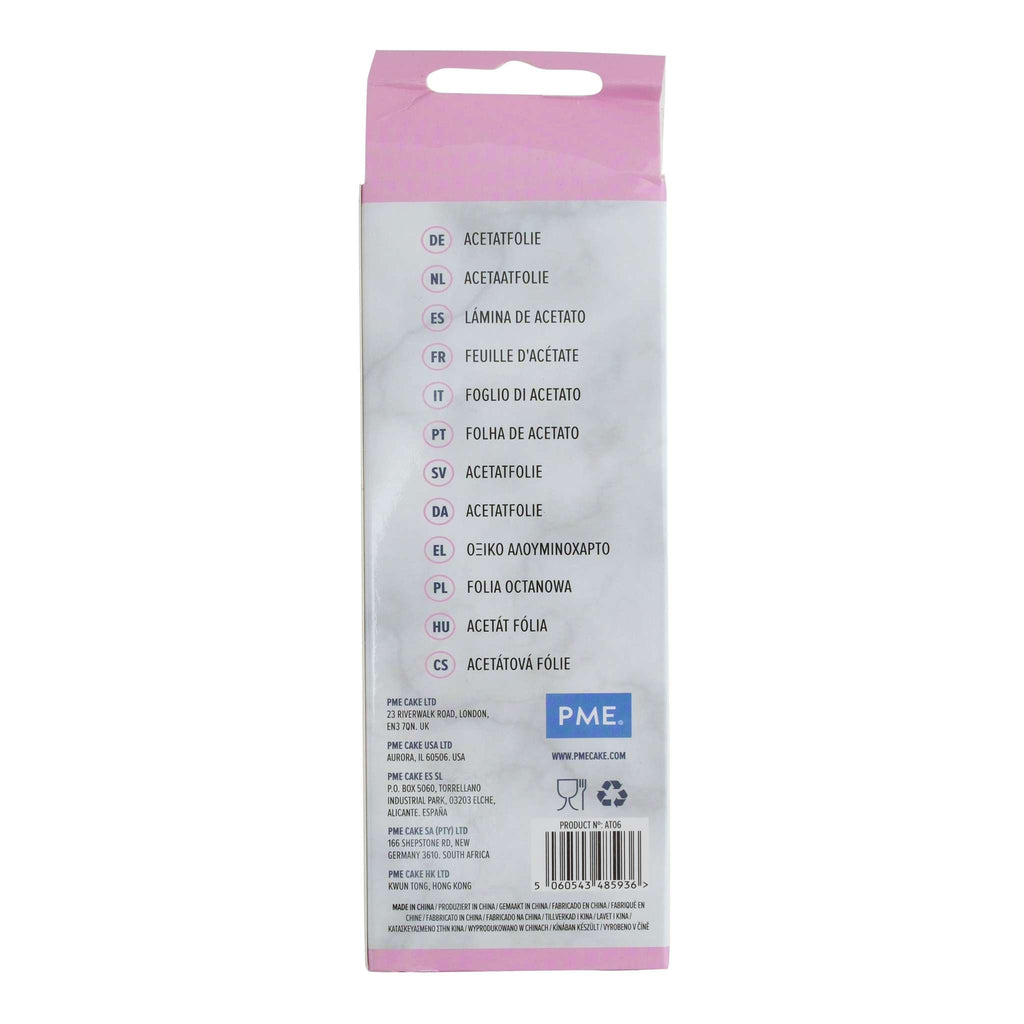 Kuchenfolie aus Acetatrolle 5m - 6 Zoll / 15cm