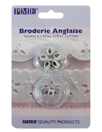 Broderie Anglaise Square & 5 Petal Eyelet Fondant Cutters