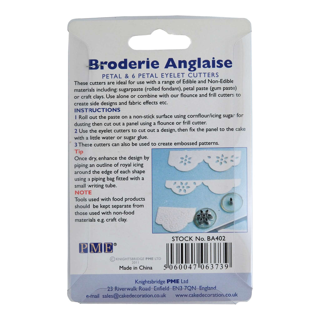 Broderie Ausstecher - Blütenblatt & 6 Blütenblattösen, Set aus 2 Stück