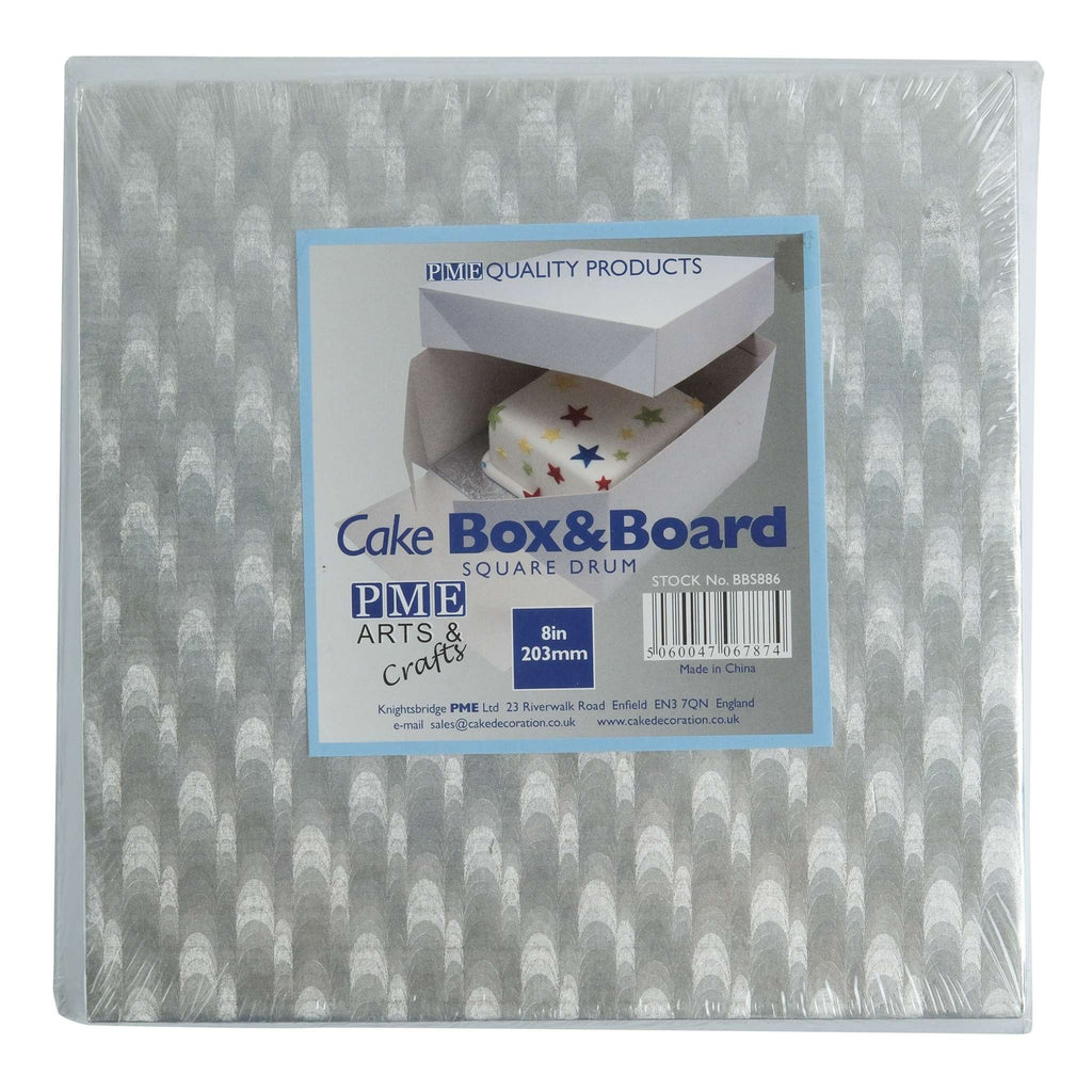 Square Premium Heavy Duty Cake Board And Cake Box (8" / 20.3cm)