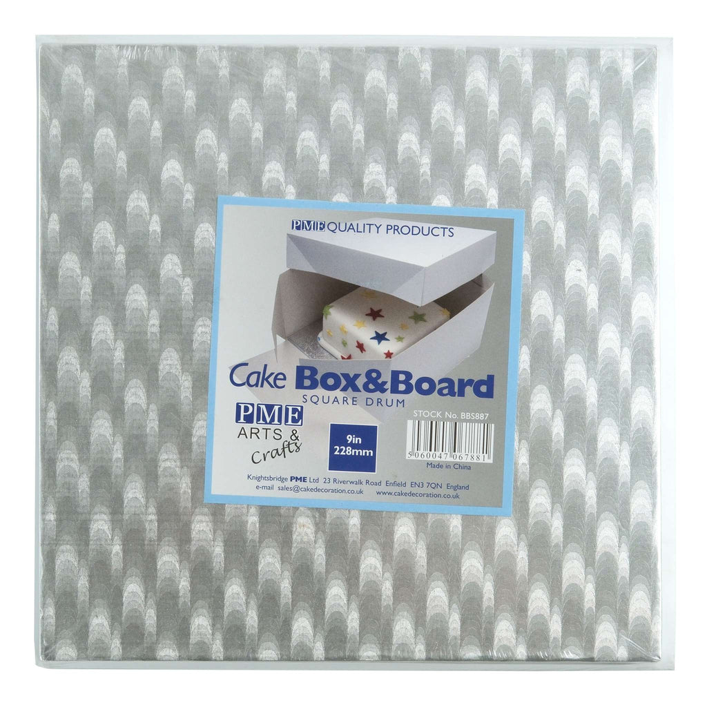 Vierkante Taartbodem & Doos (228mm / 9")
