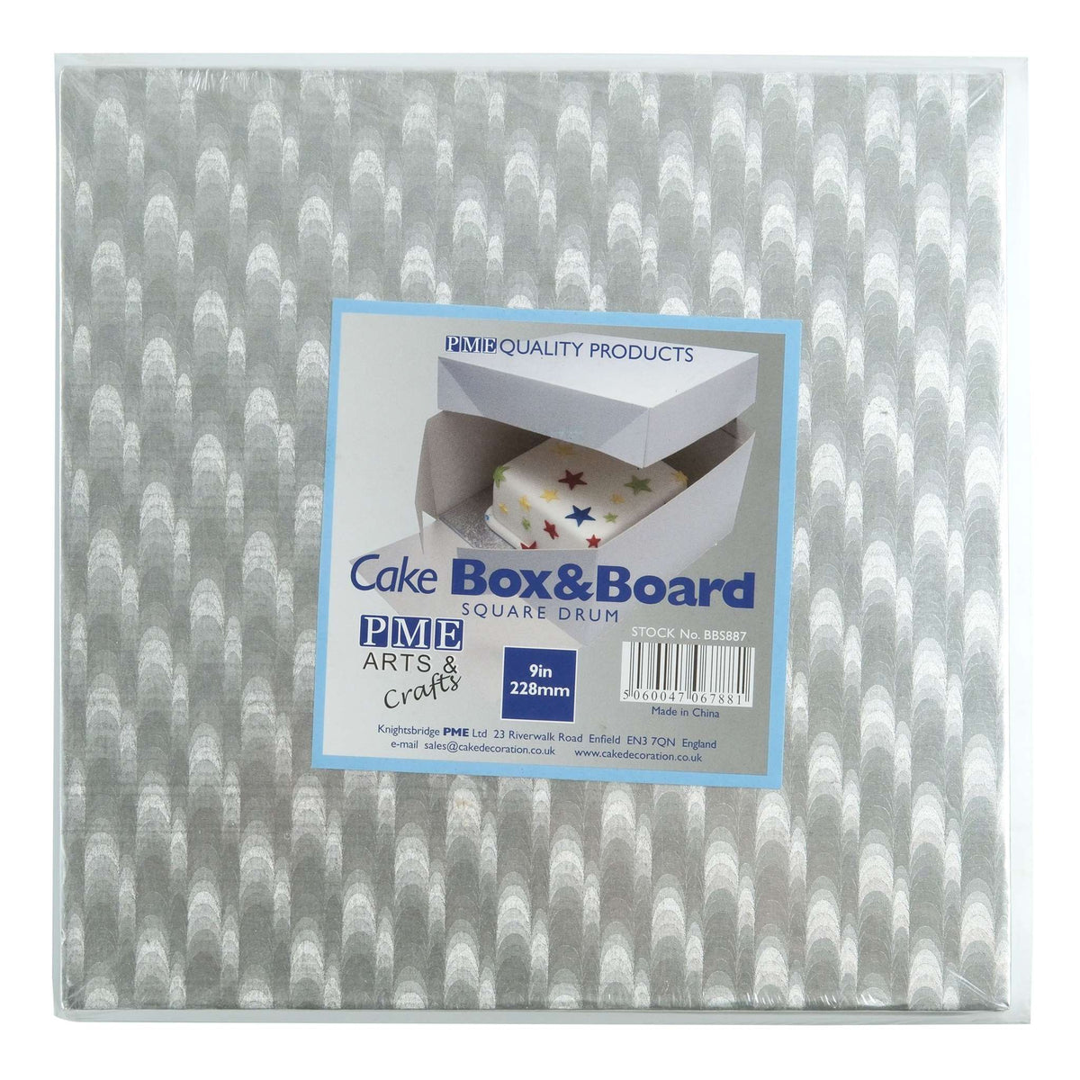 Quadratische Kuchenunterlage & Box (228mm / 9")