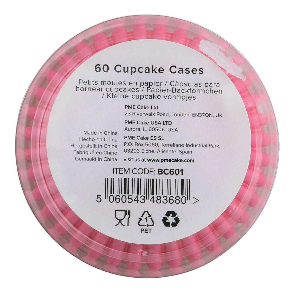 Pink Cupcake Cases Pk/60