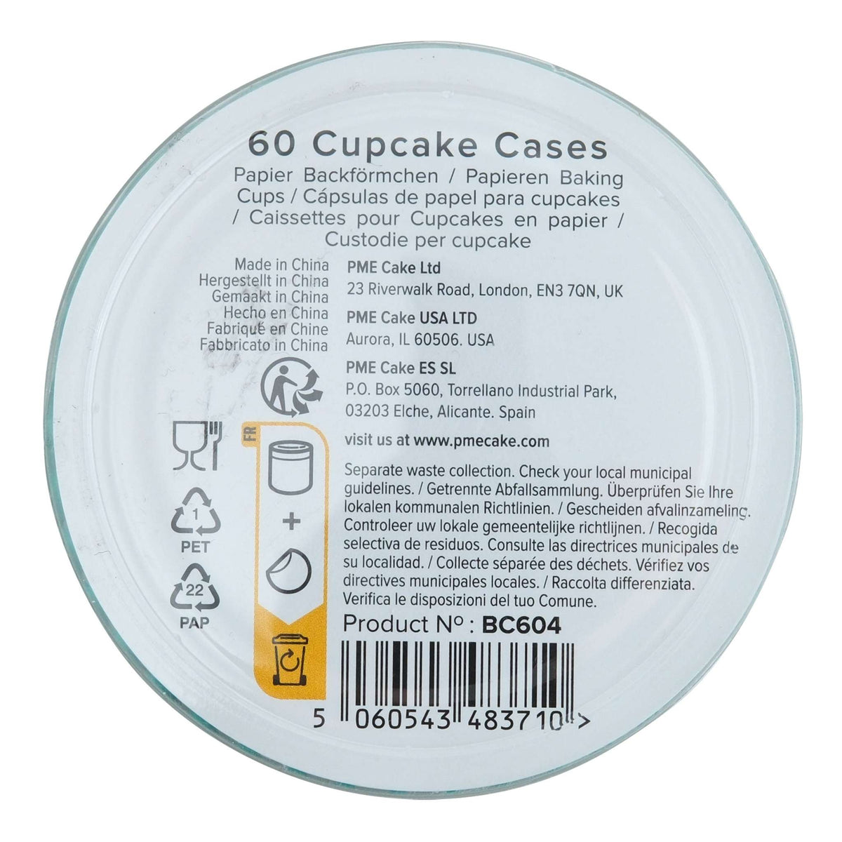 Green Cupcake Cases Pk/60