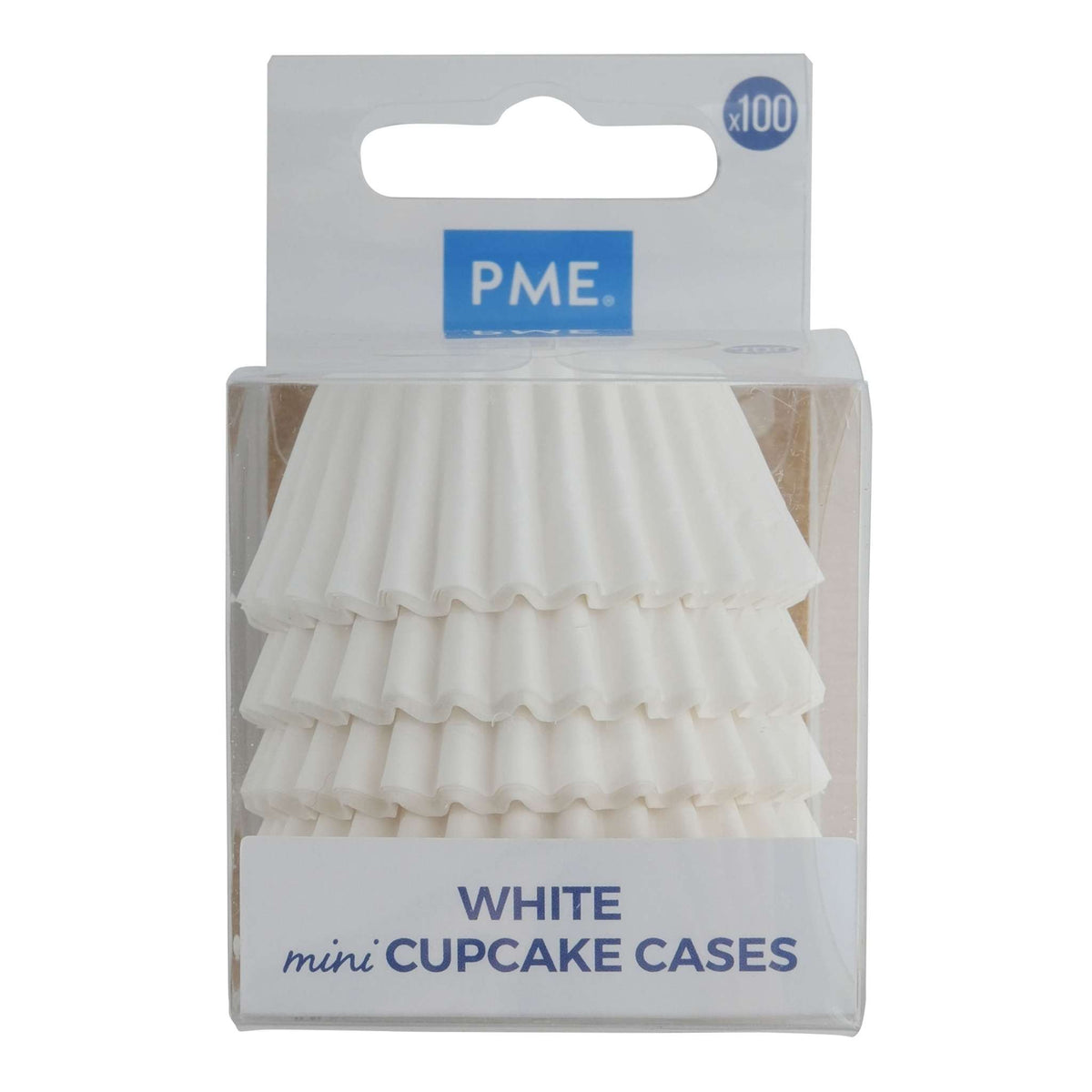 Papier-Backförmchen - Mini, Weiß Pk/100