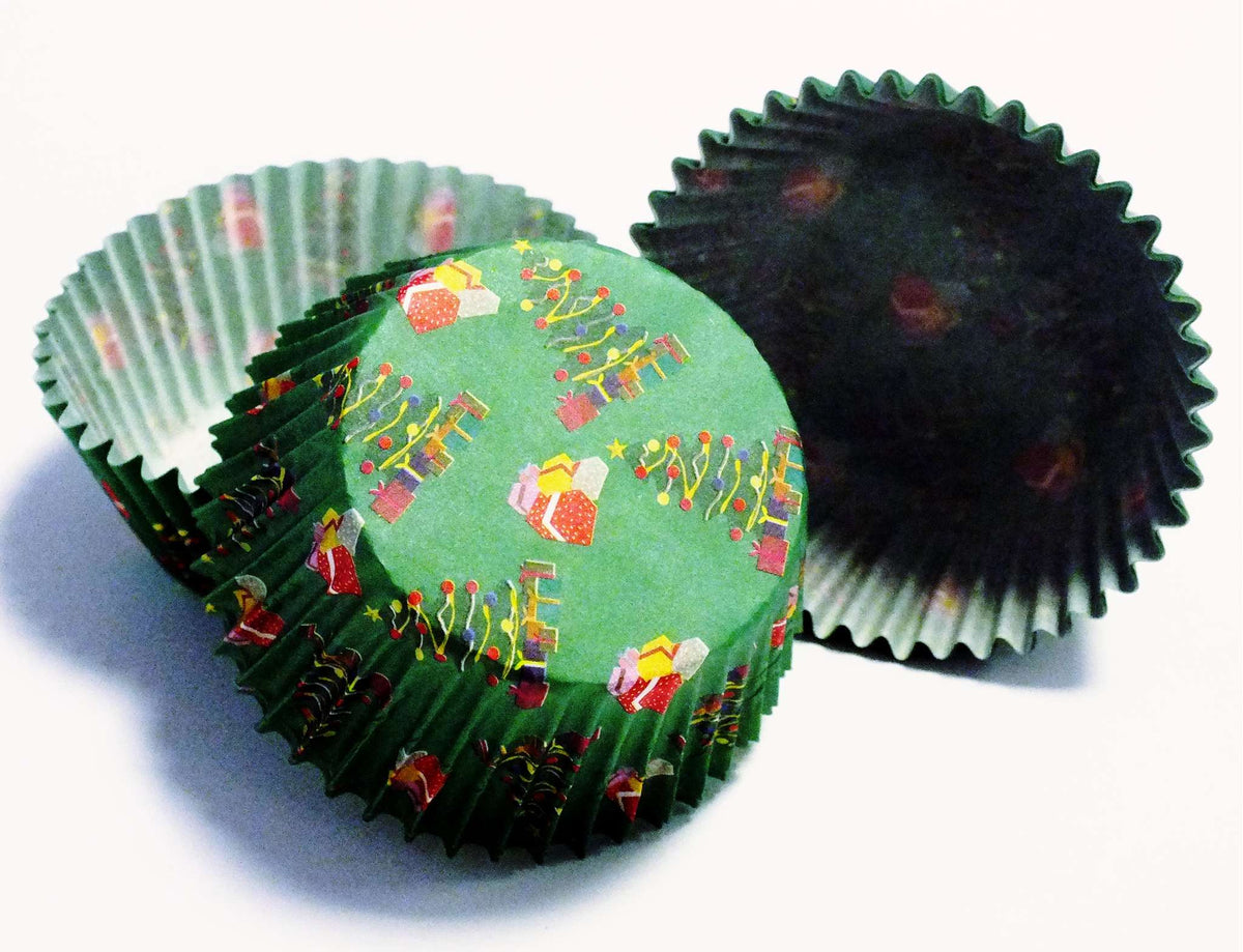 Christmas Parcels Foil Lined Cupcake Cases Pk/60