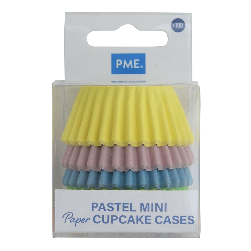 Pastel Mini Cupcake Cases Pk/100