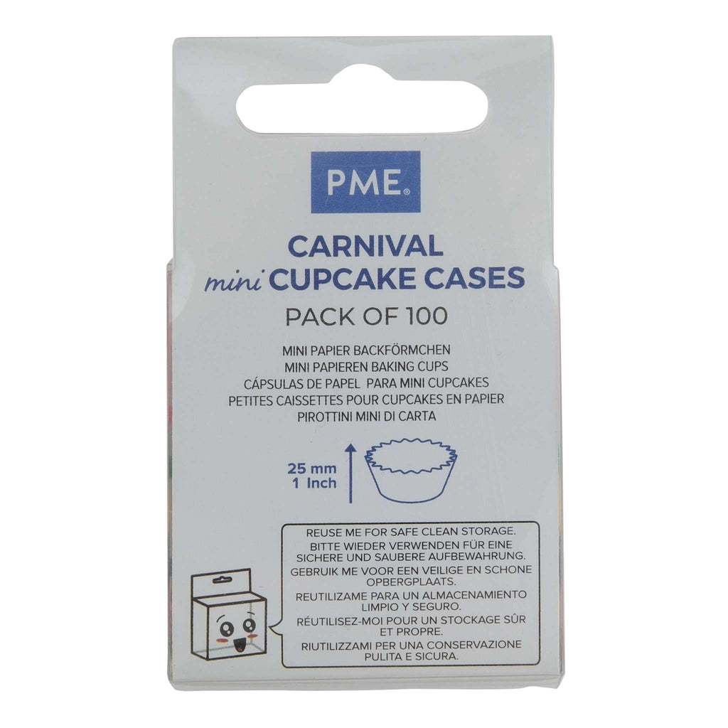 Carnival Mini Cupcake Cases Pk/100