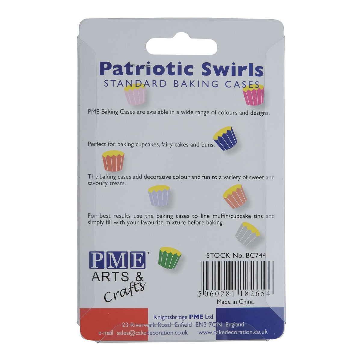 Patriotic Swirls Standard Baking Cases Pk/60