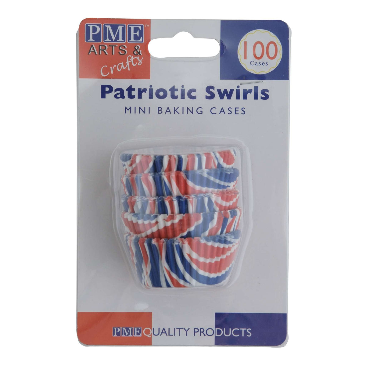 Patriotic Swirls Mini Baking Cases Pk/100