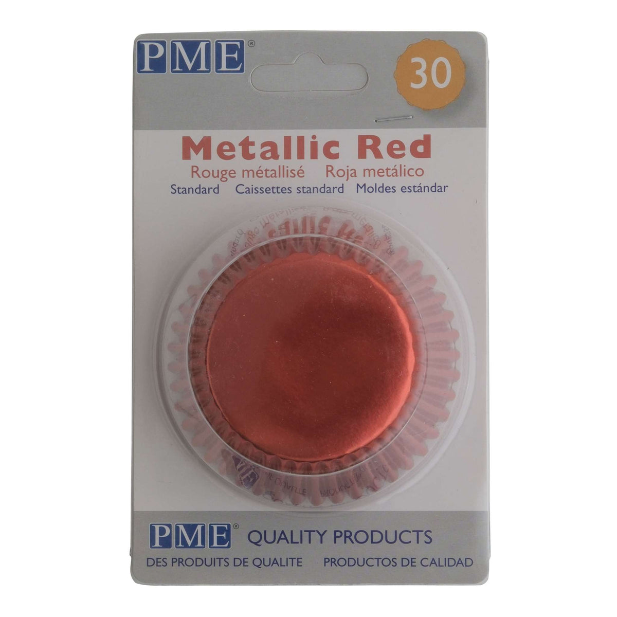 Metallic Red Standard Baking Cases Pk/30