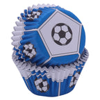 Blue Football Foil Baking Cups PK/30