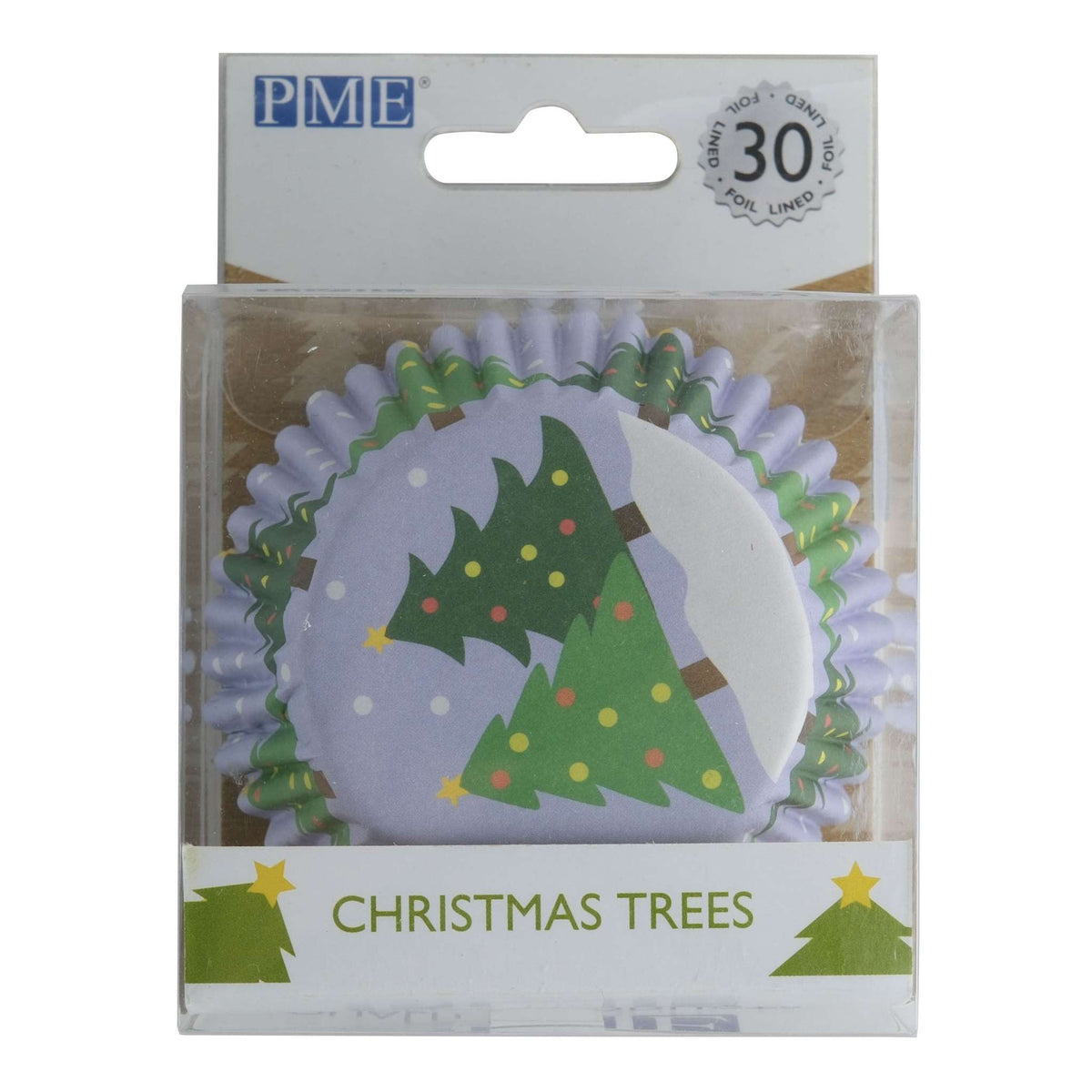 Christmas Trees Foil Lined Cupcake Cases Pk/30