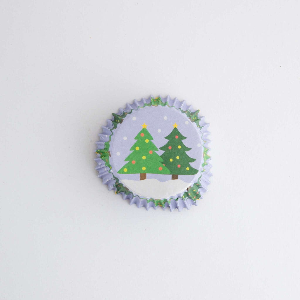 Christmas Trees Foil Lined Cupcake Cases Pk/30