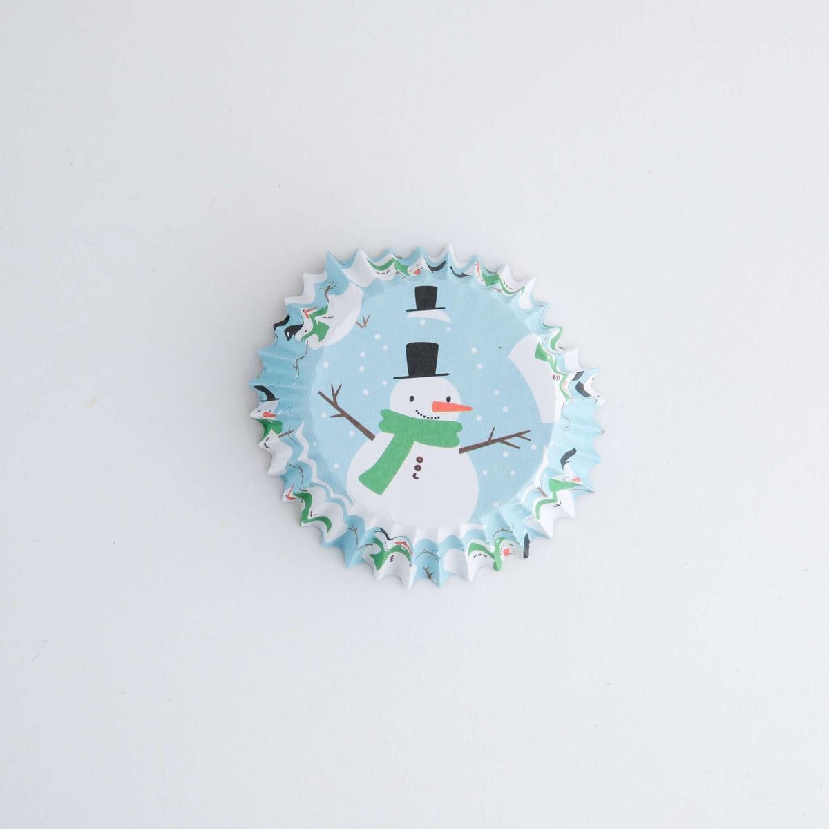 Kerst Cupcake Vormpjes met Folievoering - Sneeuwman (30 stuks)