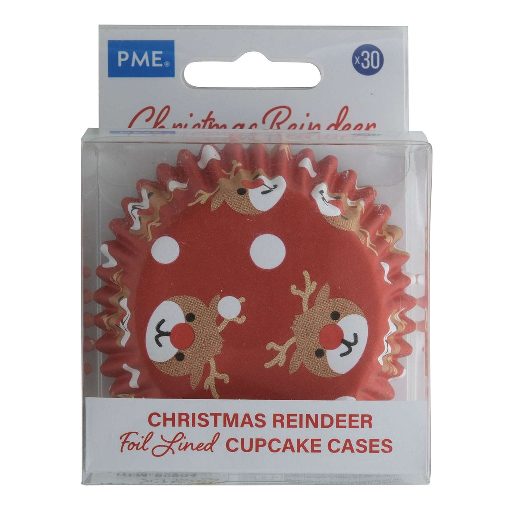 Noël Caissettes à cupcakes en Aluminium - Renne (30 pièces)