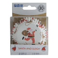 Santa And Sleigh Foil Lined Cupcake Cases Pk/30